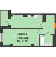 1 комнатная квартира 37,35 м² в ЖК Сокол Градъ, дом Литер 2 - планировка